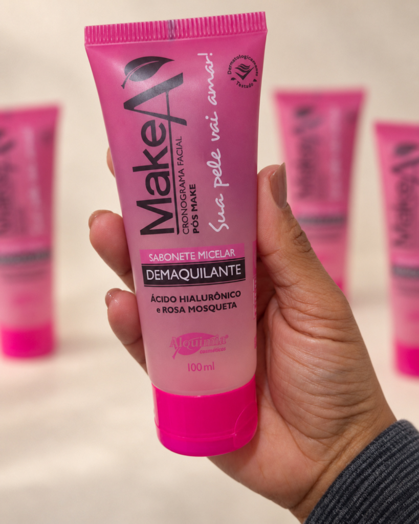 Sabonete Micelar Demaquilante Rosa Mosqueta 100 ml.